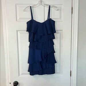 BCBGMaxAzria Navy Layered Mini Dress